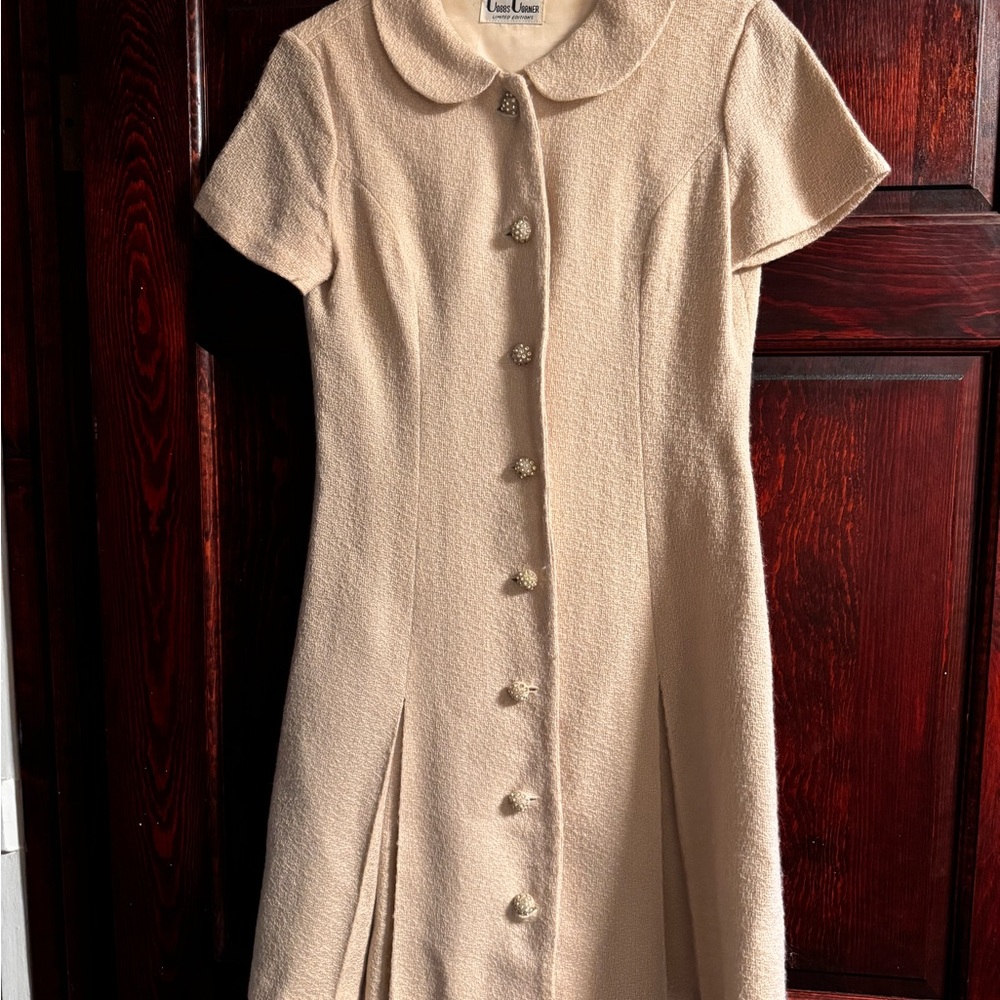 Cobbs Corner Cream Midi Dress with Button Details